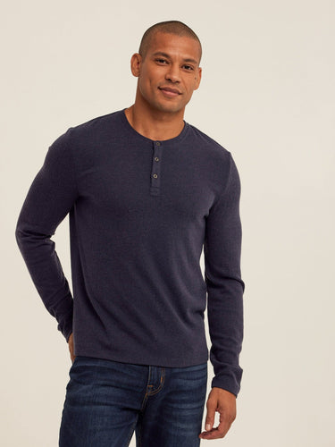 Elias Sweater Knit Long Sleeve Henley Mens Outerwear Sweater Threads 4 Thought 
