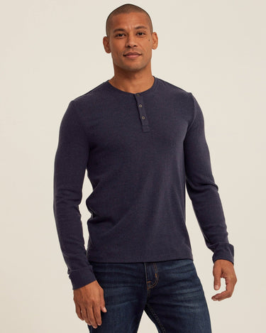 Elias Sweater Knit Long Sleeve Henley Mens Outerwear Sweater Threads 4 Thought 