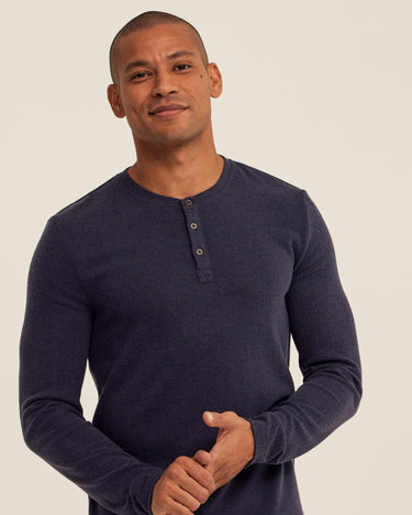 Elias Sweater Knit Long Sleeve Henley Mens Outerwear Sweater Threads 4 Thought 