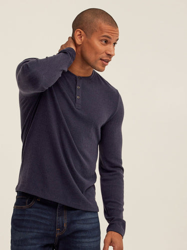 Elias Sweater Knit Long Sleeve Henley Mens Outerwear Sweater Threads 4 Thought 