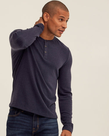 Elias Sweater Knit Long Sleeve Henley Mens Outerwear Sweater Threads 4 Thought 