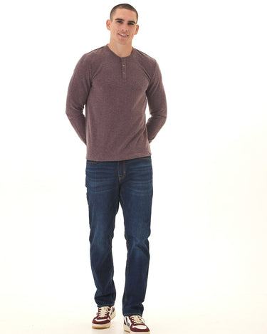 Elias Sweater Knit Long Sleeve Henley Mens Outerwear Sweater Threads 4 Thought 