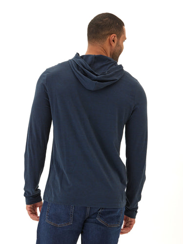 Triblend Waves Embroidery Hoodie Tee Mens Tops Tshirt Long Threads 4 Thought 