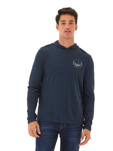 Triblend Embroidery Hoodie Tee Mens Tops Tshirt Long Threads 4 Thought