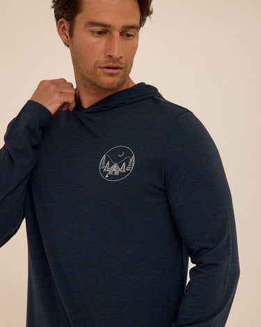 Triblend Embroidery Hoodie Tee Mens Tops Tshirt Long Threads 4 Thought 