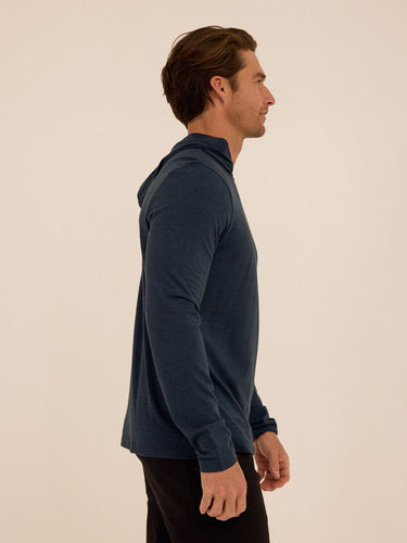 Triblend Embroidery Hoodie Tee Mens Tops Tshirt Long Threads 4 Thought 