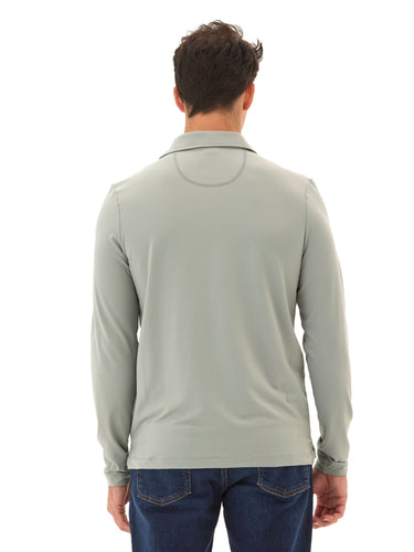 Darryn Luxe Jersey 2 Button Polo Mens Tops Tshirt Long Polo Threads 4 Thought 