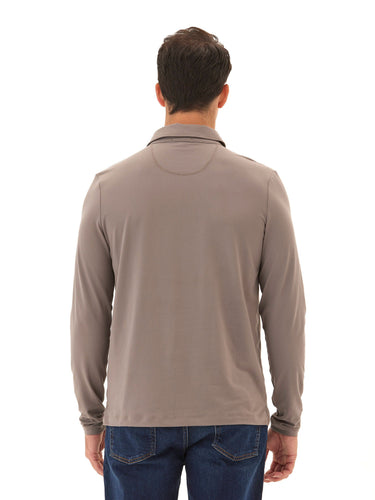 Darryn Luxe Jersey 2 Button Polo Mens Tops Tshirt Long Polo Threads 4 Thought 