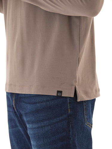 Darryn Luxe Jersey 2 Button Polo Mens Tops Tshirt Long Polo Threads 4 Thought 