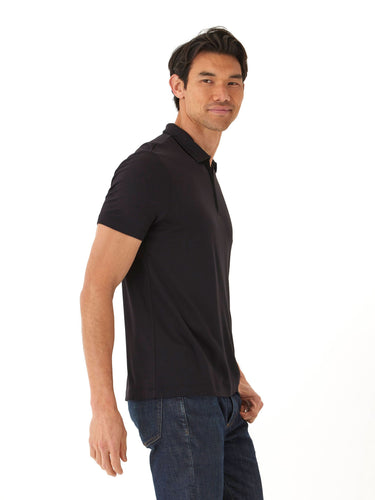 Erick Peached Pique ¼ Zip SS Polo Mens Tops Tshirt Short Polo Threads 4 Thought 
