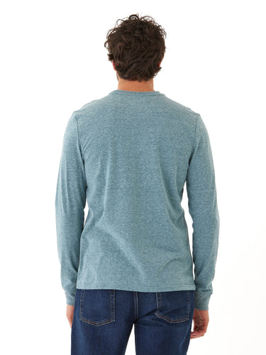 Embroidery Long Sleeve Triblend Crew Mens Tops Tshirt Long Threads 4 Thought 