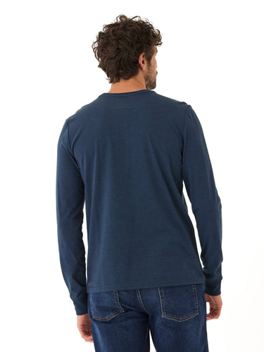 Embroidery Long Sleeve Triblend Crew Mens Tops Tshirt Long Threads 4 Thought 