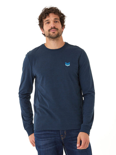 Embroidery Long Sleeve Triblend Crew Mens Tops Tshirt Long Threads 4 Thought