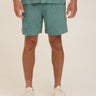 Mitchell Tile Leaf Jacquard Terry Short Mens Bottoms Short Threads 4 Thought 