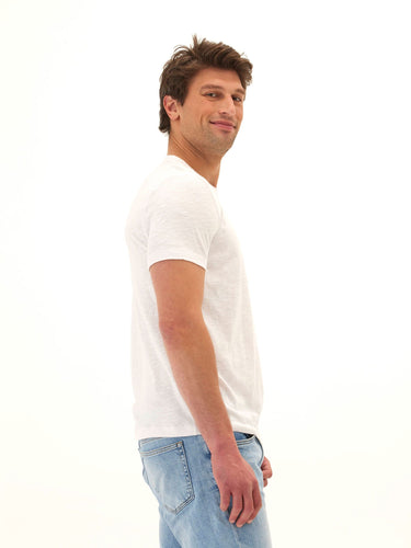 Soloman Slub Linen Short Sleeve Crew Tee Mens Tops Tshirt Short Threads 4 Thought