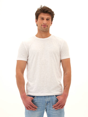 Soloman Slub Linen Short Sleeve Crew Tee Mens Tops Tshirt Short Threads 4 Thought