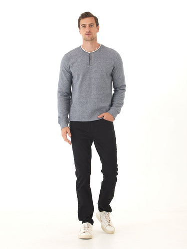 Charles Eco Double Knit Henley Mens Tops Tshirt Long Henley Threads 4 Thought 