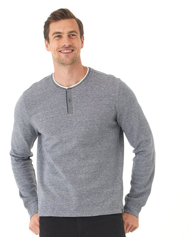 Charles Eco Double Knit Henley Mens Tops Tshirt Long Henley Threads 4 Thought 