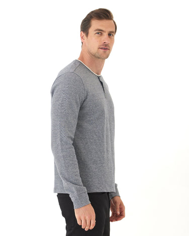 Charles Eco Double Knit Henley Mens Tops Tshirt Long Henley Threads 4 Thought 
