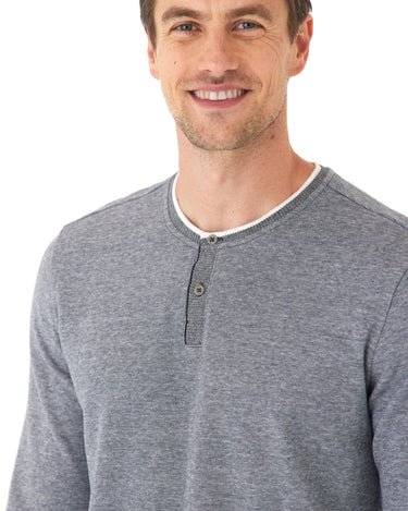 Charles Eco Double Knit Henley Mens Tops Tshirt Long Henley Threads 4 Thought 