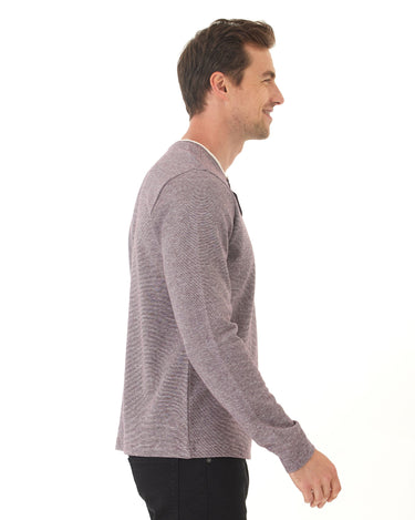 Charles Eco Double Knit Henley Mens Tops Tshirt Long Henley Threads 4 Thought 