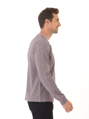 Charles Eco Double Knit Henley Mens Tops Tshirt Long Henley Threads 4 Thought 