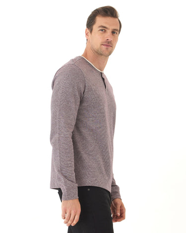 Charles Eco Double Knit Henley Mens Tops Tshirt Long Henley Threads 4 Thought 