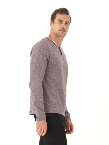Charles Eco Double Knit Henley Mens Tops Tshirt Long Henley Threads 4 Thought 