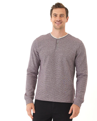 Charles Eco Double Knit Henley Mens Tops Tshirt Long Henley Threads 4 Thought 