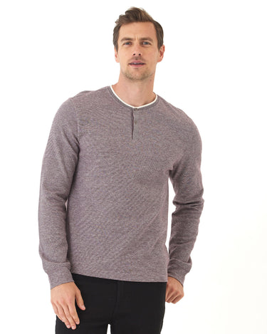 Charles Eco Double Knit Henley Mens Tops Tshirt Long Henley Threads 4 Thought 