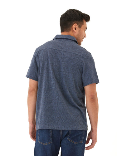 Paxton Black Fleck Triblend Button-Down Pocket Shirt Threads 4 Thought 
