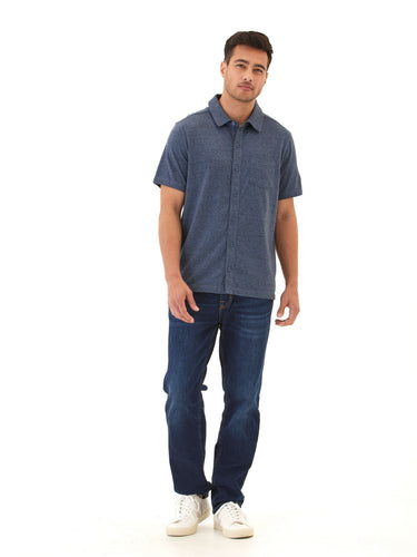 Paxton Black Fleck Triblend Button-Down Pocket Shirt Threads 4 Thought 