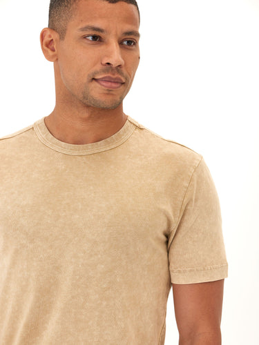 Shawn Mineral Wash Eco Cotton Jersey Crew Tee Mens Tops Tshirt Short Threads 4 Thought