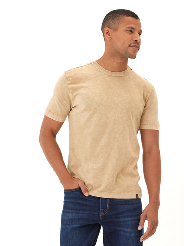 Shawn Mineral Wash Eco Cotton Jersey Crew Tee Mens Tops Tshirt Short Threads 4 Thought