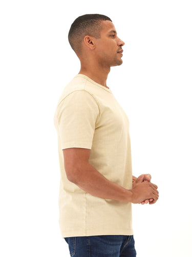 Shawn Mineral Wash Eco Cotton Jersey Crew Tee Mens Tops Tshirt Short Threads 4 Thought 