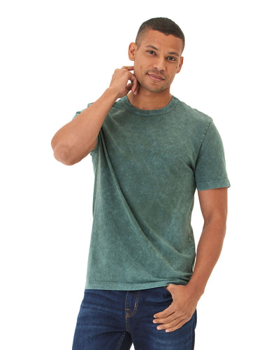 Shawn Mineral Wash Eco Cotton Jersey Crew Tee Mens Tops Tshirt Short Threads 4 Thought