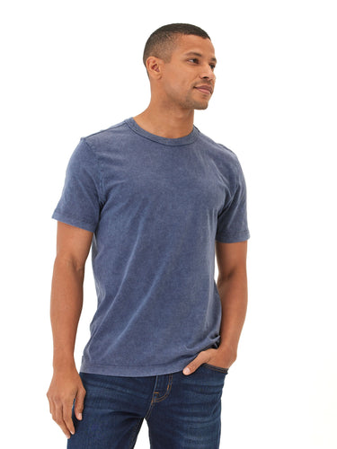 Shawn Mineral Wash Eco Cotton Jersey Crew Tee Mens Tops Tshirt Short Threads 4 Thought