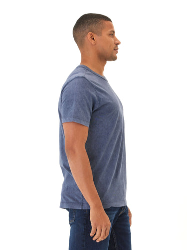 Shawn Mineral Wash Eco Cotton Jersey Crew Tee Mens Tops Tshirt Short Threads 4 Thought