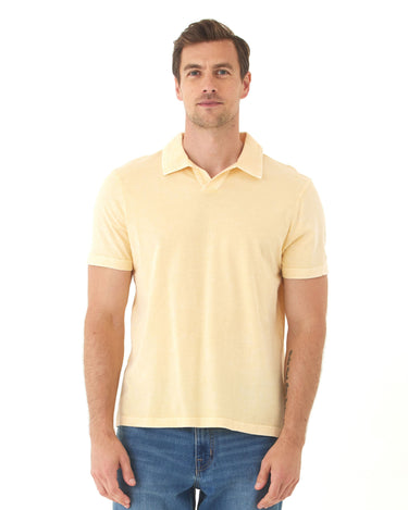 Jared Mineral Wash Eco Cotton Jersey Short Sleeve Polo Mens Tops Tshirt Short Polo Threads 4 Thought 