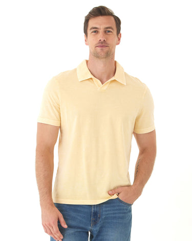 Jared Mineral Wash Eco Cotton Jersey Short Sleeve Polo Mens Tops Tshirt Short Polo Threads 4 Thought 