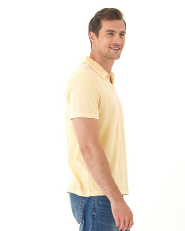 Jared Mineral Wash Eco Cotton Jersey Short Sleeve Polo Mens Tops Tshirt Short Polo Threads 4 Thought 