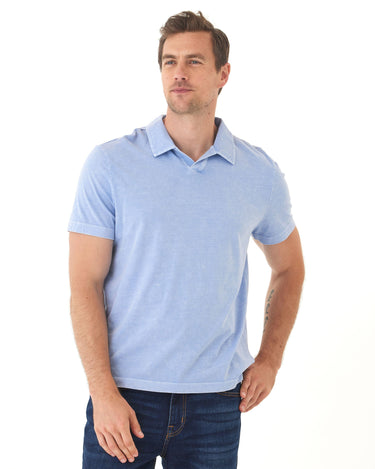 Jared Mineral Wash Eco Cotton Jersey Short Sleeve Polo Mens Tops Tshirt Short Polo Threads 4 Thought 