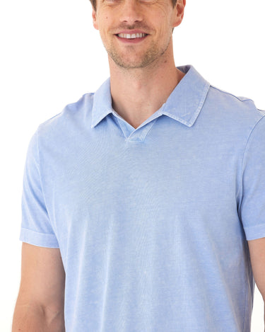 Jared Mineral Wash Eco Cotton Jersey Short Sleeve Polo Mens Tops Tshirt Short Polo Threads 4 Thought 