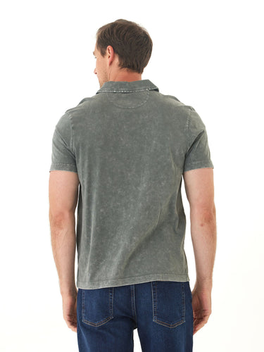 Jared Mineral Wash Eco Cotton Jersey Short Sleeve Polo Mens Tops Tshirt Short Polo Threads 4 Thought 