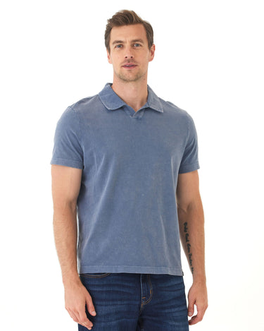 Jared Mineral Wash Eco Cotton Jersey Short Sleeve Polo Mens Tops Tshirt Short Polo Threads 4 Thought 