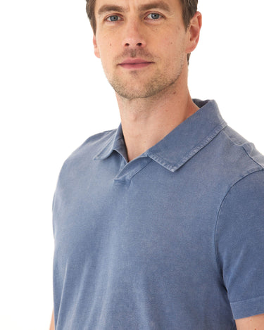 Jared Mineral Wash Eco Cotton Jersey Short Sleeve Polo Mens Tops Tshirt Short Polo Threads 4 Thought 