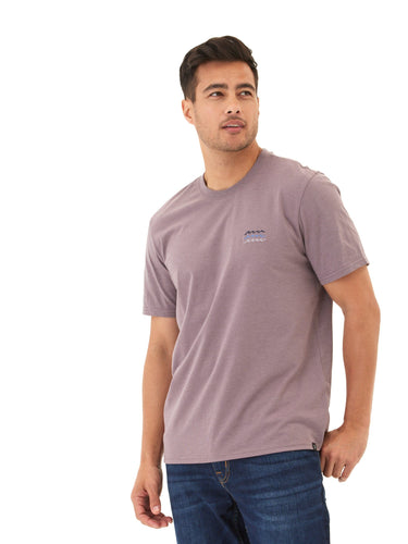 Kea Wave Embroidery Soft Wash Jersey Crew Tee Mens Tops Tshirt Short Threads 4 Thought 
