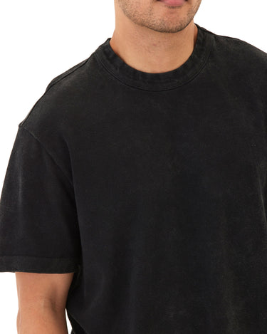 Johnny Relaxed Fit Mineral Wash Heavyweight Jersey Tee Mens Tops Tshirt Short Threads 4 Thought 