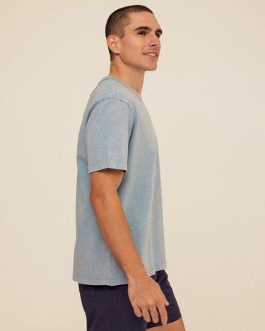 Johnny Relaxed Fit Mineral Wash Jersey Tee Mens Tops Tshirt Short Threads 4 Thought 