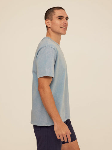 Johnny Relaxed Fit Mineral Wash Jersey Tee Mens Tops Tshirt Short Threads 4 Thought 